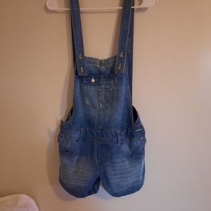 Overall Jean Shorts